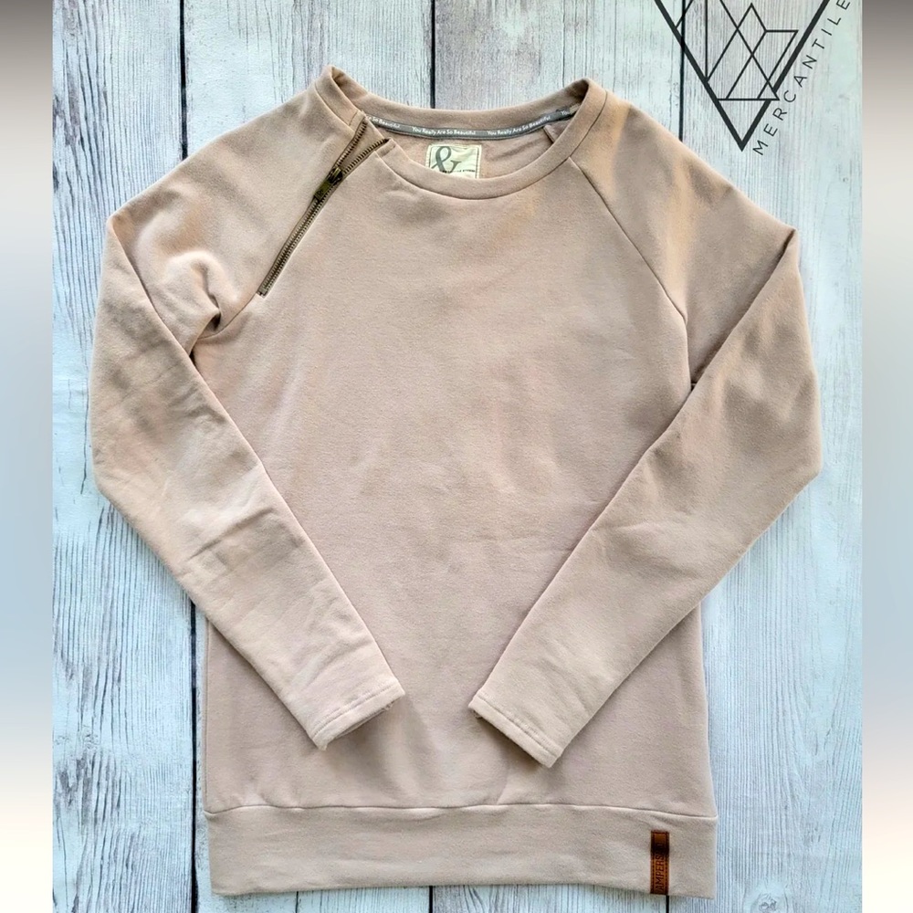 Ampersand avenue side zip hoodie - dusty mauve